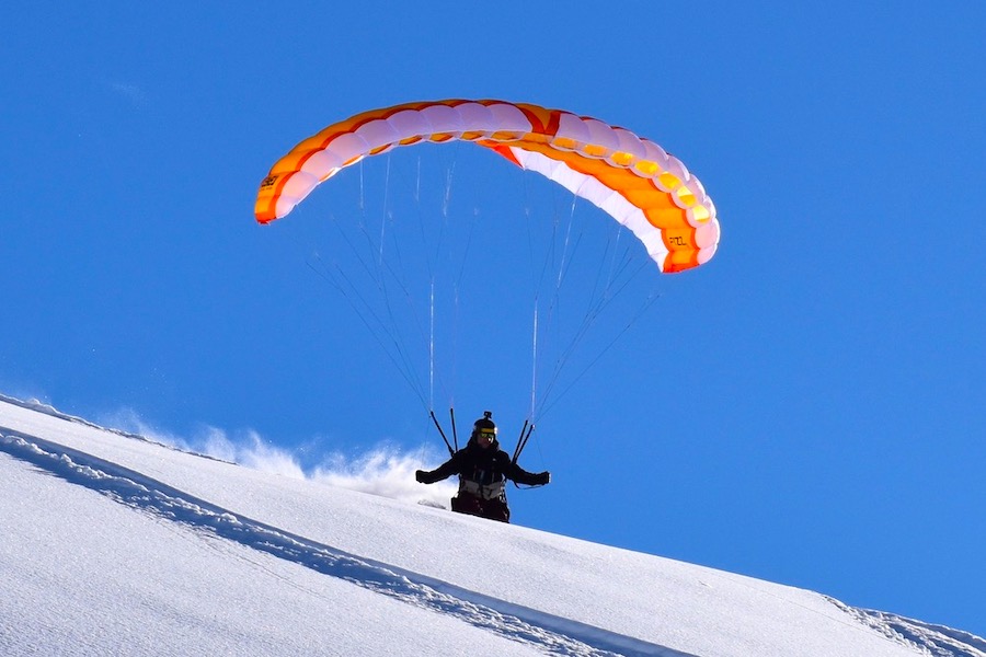 fizz2 speedwing miniwing mini-aile for speedriding orange on snow