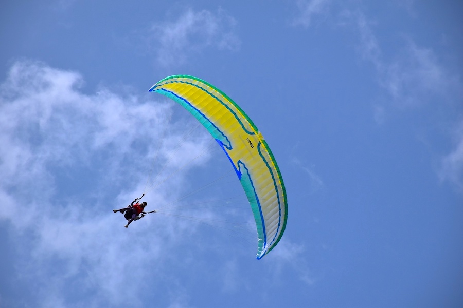 windforce 32 while flying in tandem -  Tandem paraglider wing made by levelwings